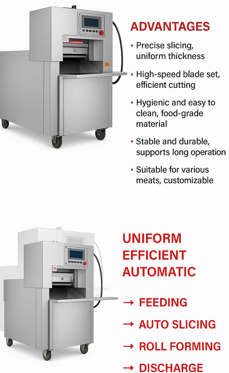 Meat Roll Slicer Machine