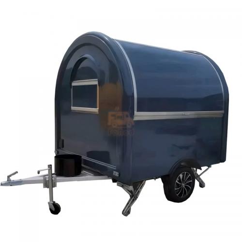 Custom Concession Trailers Kitchenware Customized Germany Bbq Fast Crepe Round Food Trailer for Small Business